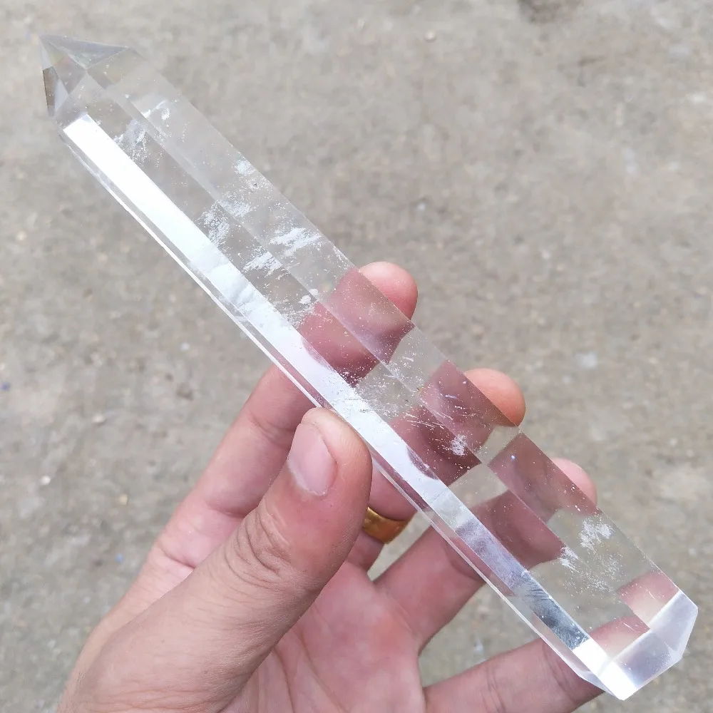 150-160mm melting quartz crystal wand hexagonal shape crystal obelisk .energy quartz point healing crystal tower