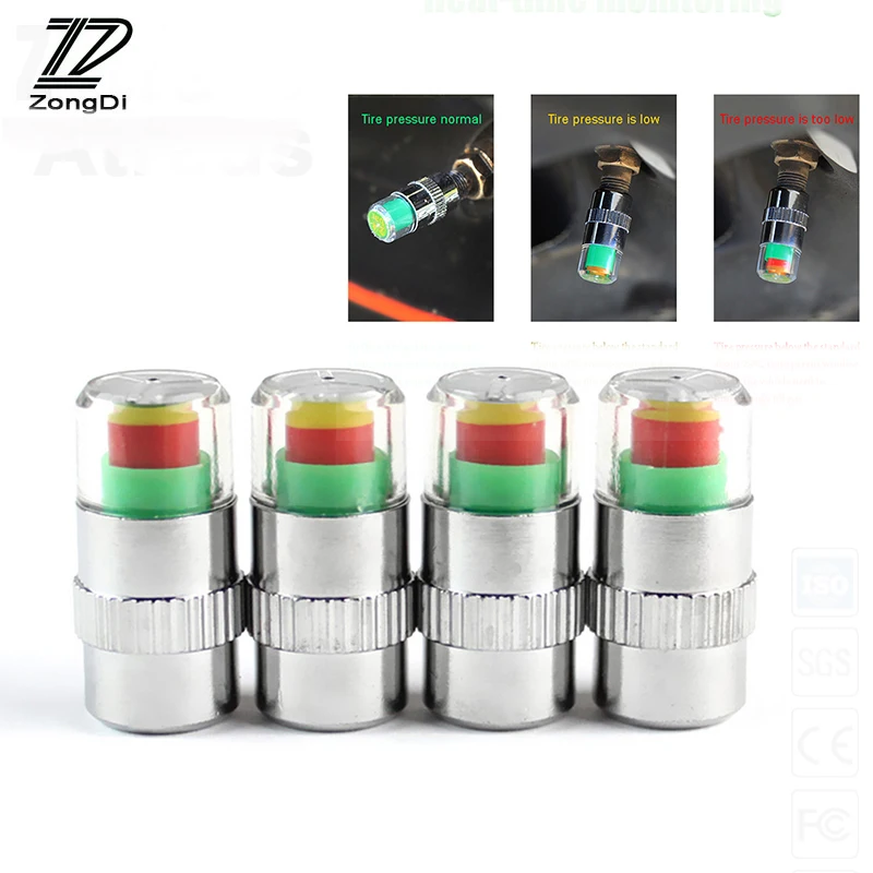 ZD 4Pcs Car Warning Pressure Tire Wheel Air Valve Caps Cover For Alfa Romeo 159 BMW E46 E39 E36 E90 M3 Audi A3 A6 C5 A4 B6 B8 TT