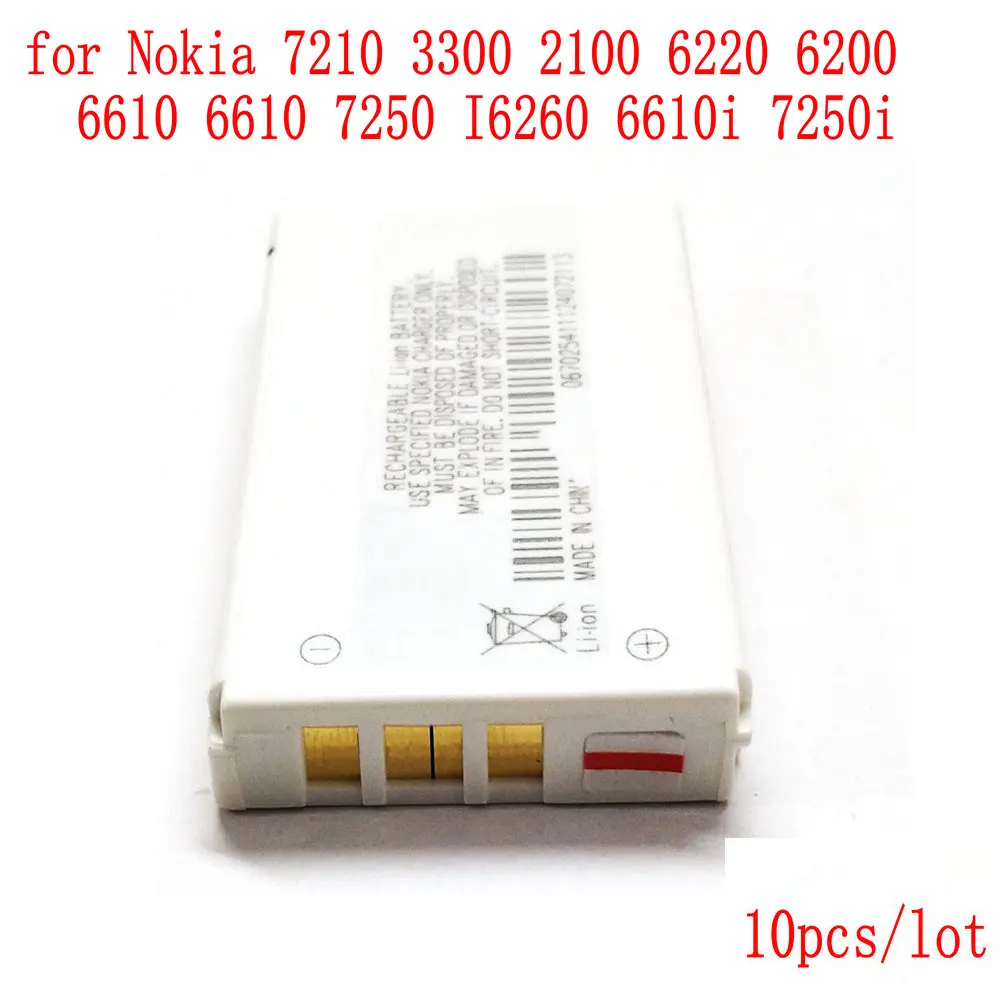 10pcs/Lot High Quality BLd-3 BLd 3 Battery For Nokia 7210 3300 2100 6220 6200 6610 6610 7250 I6260 6610i 7250i