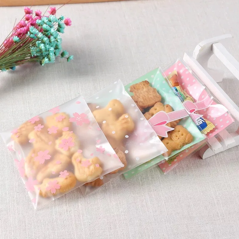 100 pcs/lot 8*10cm Cookie Packaging Bags Small Frosted Dot Bags For Biscuits Wedding Decoration Sweety Candy Bag