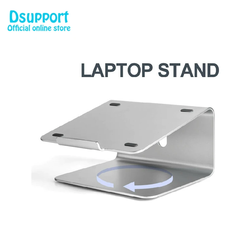 Регулируемая подставка для ноутбука из алюминиевого сплава с вращением на 360 градусов, угол 15 градусов для домашнего/офисного ноутбука 11-17 дюймов AP-2
