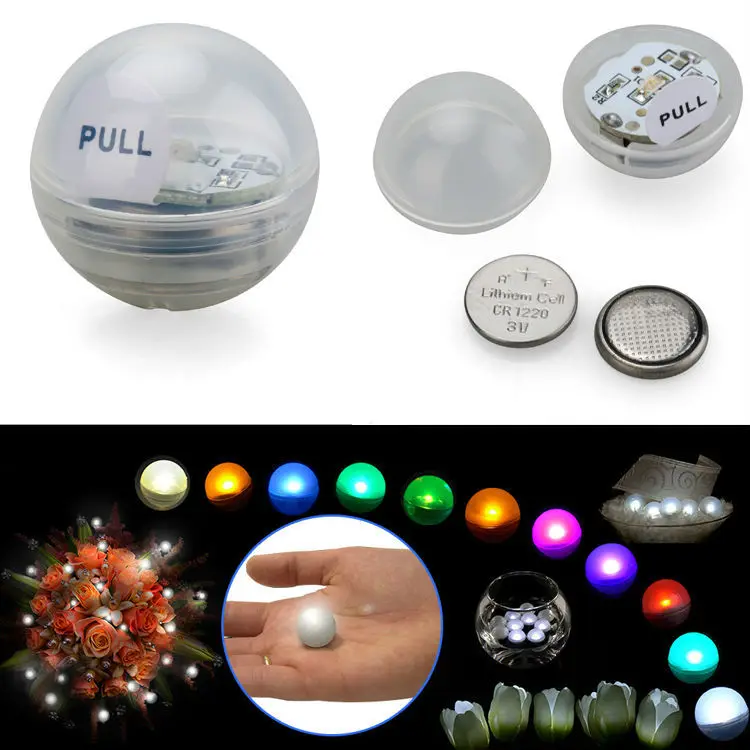 

12pcs/bag Colorful Magical Battery Operated Mini LED Ball Wedding Party Decor Light fairy pearls light for home vase party decor