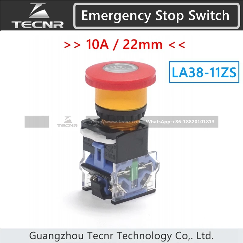 Emergency Stop Switch 10A for laser engraving machine parts LA38-11ZS