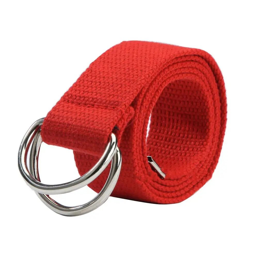 FAJARINA 10 Colours Optional Unisex Double Ring Soft Canvas Strap Belts for Jean Freeshipping Wholesale Price Belt CPBT0023