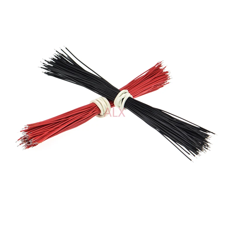 100PCS 32AWG 100MM LONG Tin-Plated Breadboard Jumper Cable Flexible Two Ends PVC Electronic conductor Wire FOR PCB