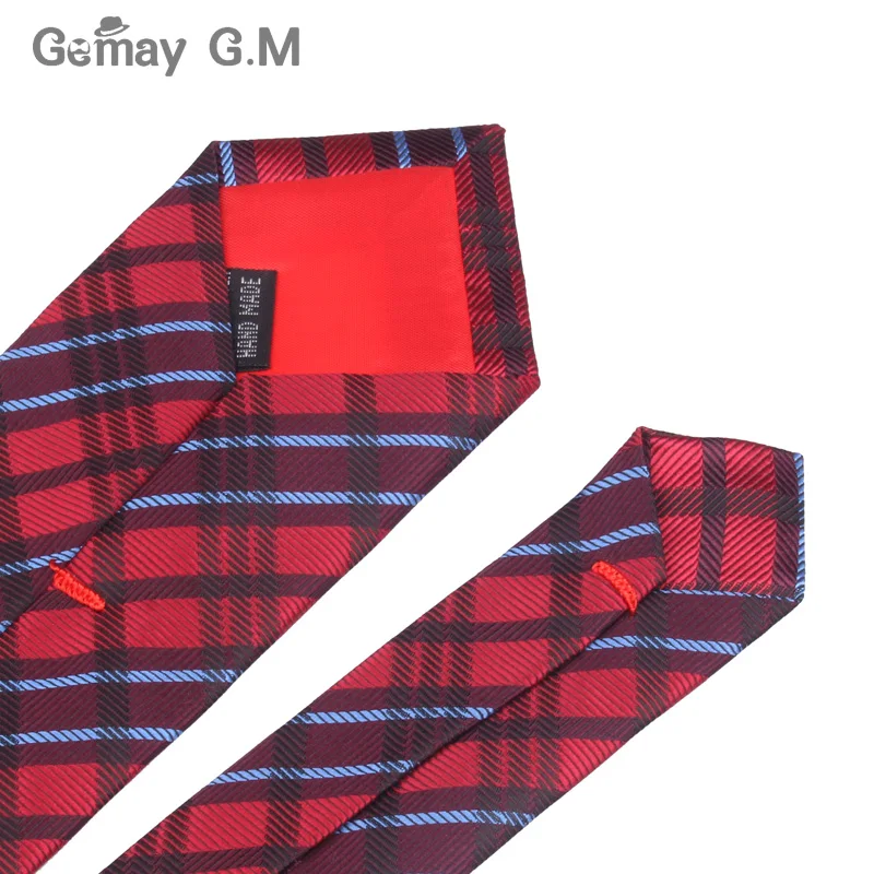 Corbatas de Cachemira para hombre, corbatas de cuello clásicas de Jacquard, corbata azul y roja para regalo, trajes de fiesta a cuadros a rayas para hombre