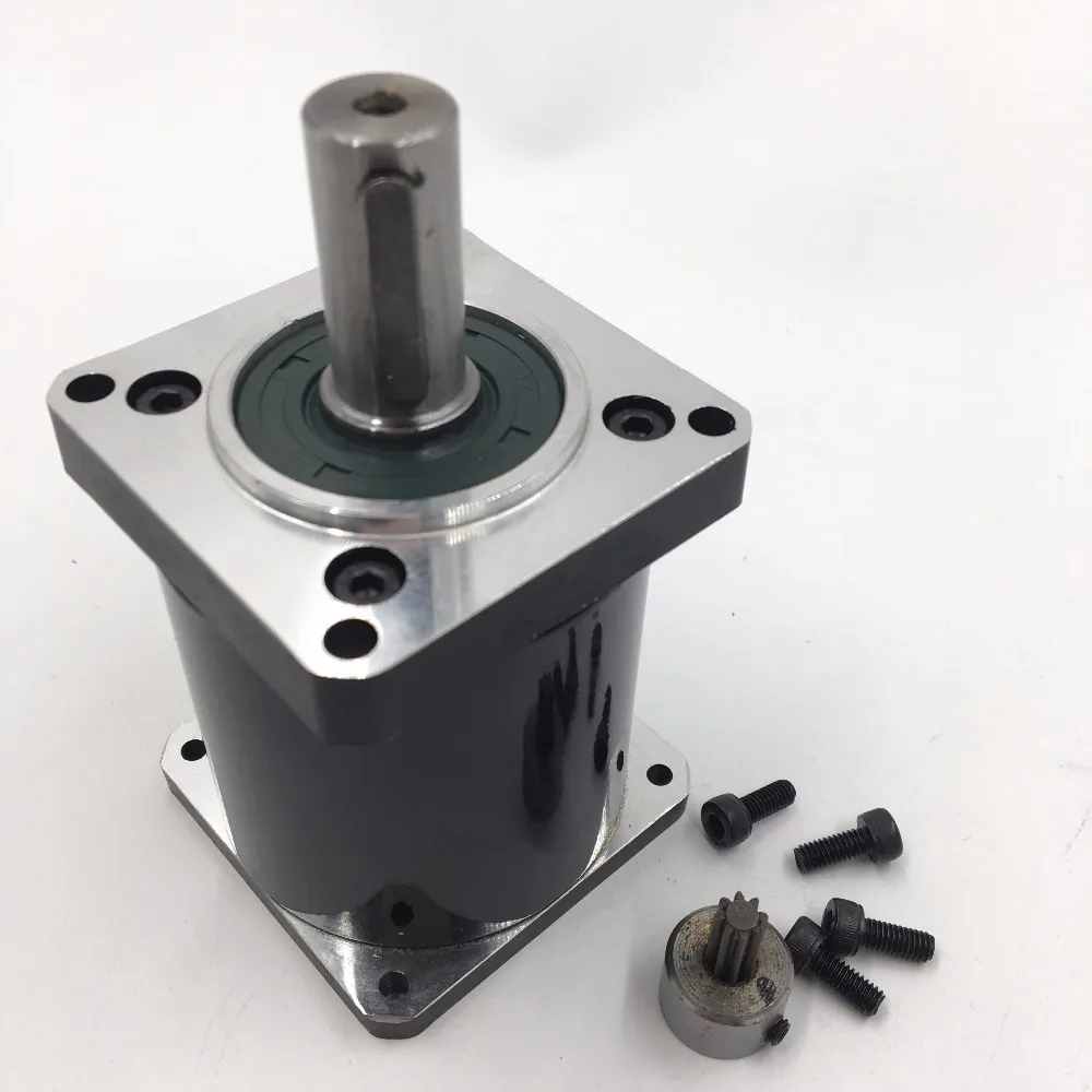 Flange 57mm Planetary Gear Ratio 20:1 Geared Nema23 Gearbox Shaft 14mm L70mm Speed Reducer for Flange 57mm Stepper Motor