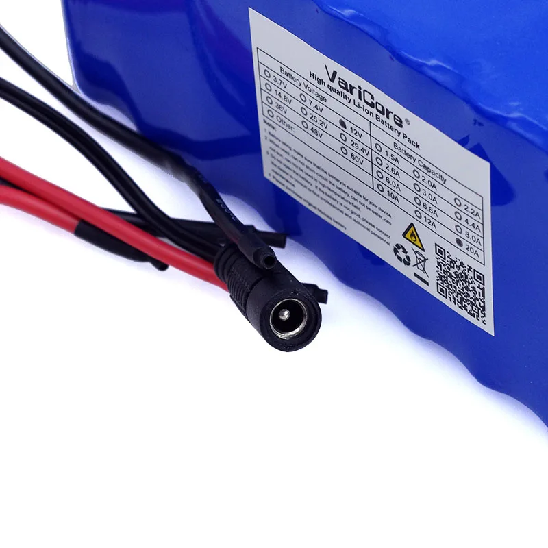 VariCore 12 V 20000mAh 18650 lithium battery miner\'s lamp Discharge 20A 240W xenon lamp Battery pack with PCB + 12.6V 3A Charger
