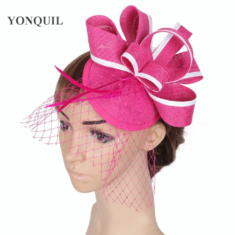 

Vintage Fashion Wedding Fascinator Hat Hair Clip Veiling Elegant Female Accessories Lady PartyCocktail Hats For New Year Gifts