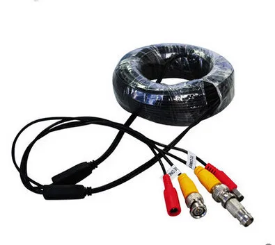 15m  CCTV BNC + DC Plug Cable for CCTV Camera  Cable for Surveillance DVR System Kit