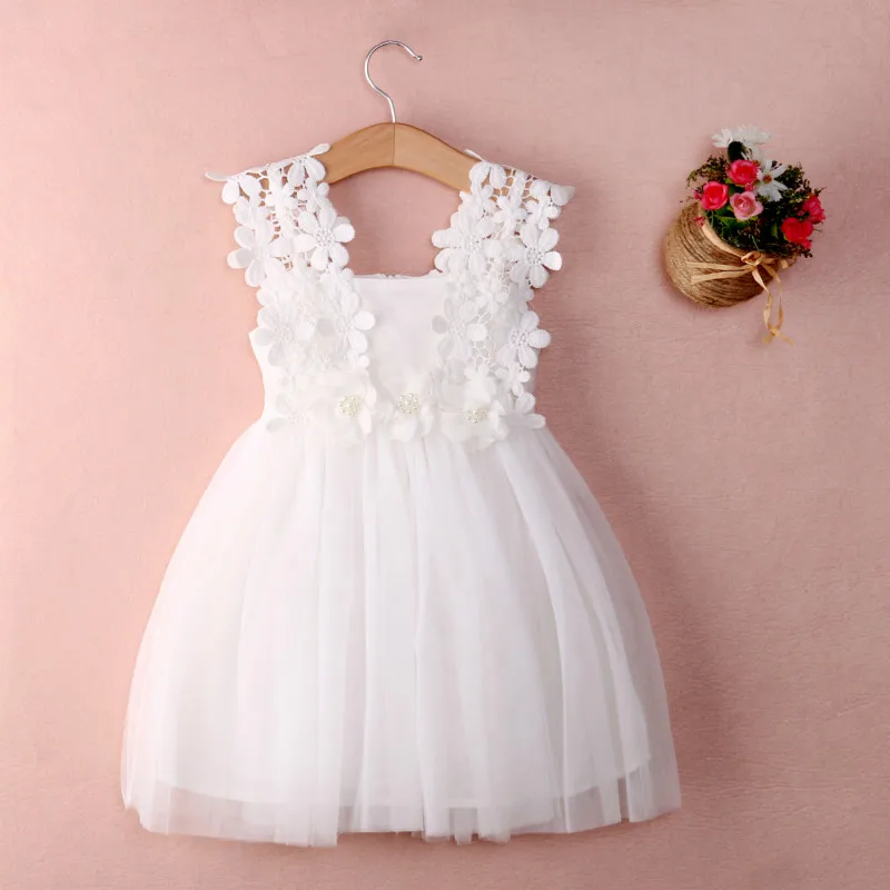 Cute Summer Dress for Baby Girl Clothes Party Lace Tulle Flower Gown Fancy Dridesmaid Dress Sundress Little Girls Dress