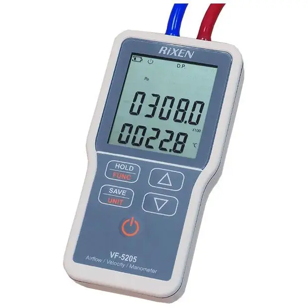 

VF-5205+ (High Air Velocity/Flow/Differential Manometer) 0-400m/s Air Velocity/Flow/Differential Manometer Pitot Tube measures A