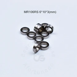 MR106RS Miniature Bearing  10 Pieces 6*10*3(mm) chrome steel Rubber Sealed High speed Mechanical equipment parts