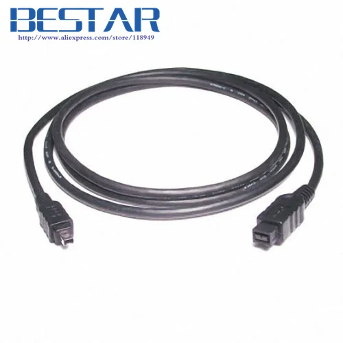 9-контактный/4-контактный кабель BETA FireWire 800 - FireWire 400 9-4, Кабель IEEE 1394B 1,8 м, черный