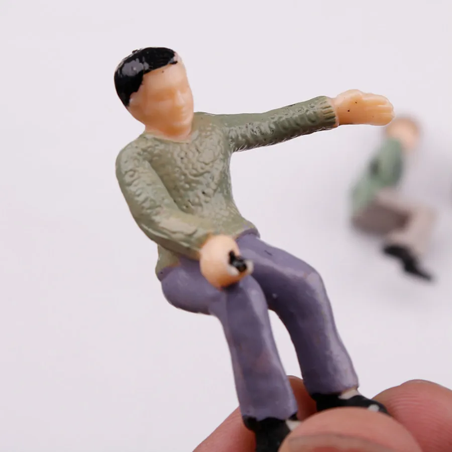 1:25 1:30 1:42 1:50 1:75 1:87 Maßstab Sitzende Figuren Architektonische Baumaterialien Plastik-Personen Passagiere für H0-Modelleisenbahn-Layout – Detail 7