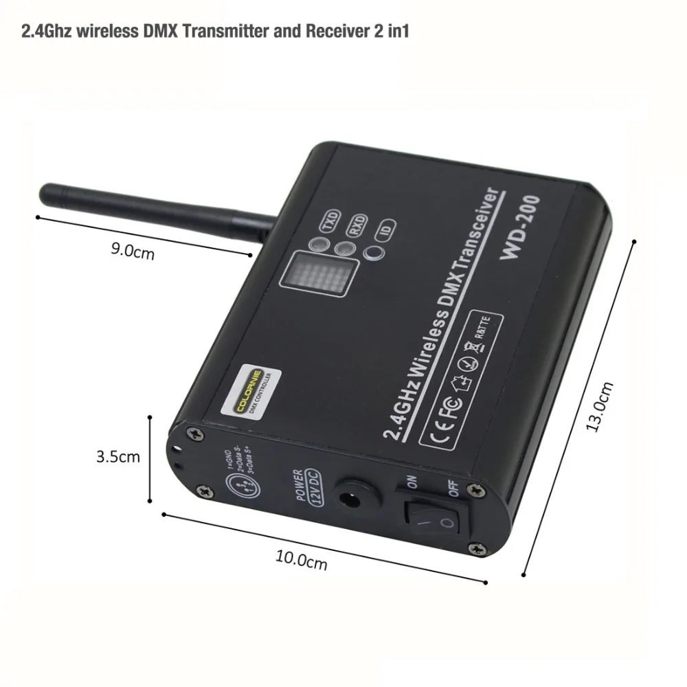 2.4Ghz 무선 DMX 수신기 및 송신기 컨트롤러, 양방향 LED 무대 조명 컨트롤러, 2 in 1, 새로운 스타일