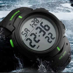 SKMEI-reloj militar Digital LED para hombre, cronógrafo deportivo de moda para exteriores, 50M, para buceo y natación, 2018