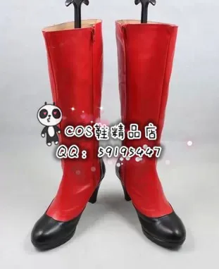 Black Butler Madam signora rosso lungo Cosplay scarpe stivali X002