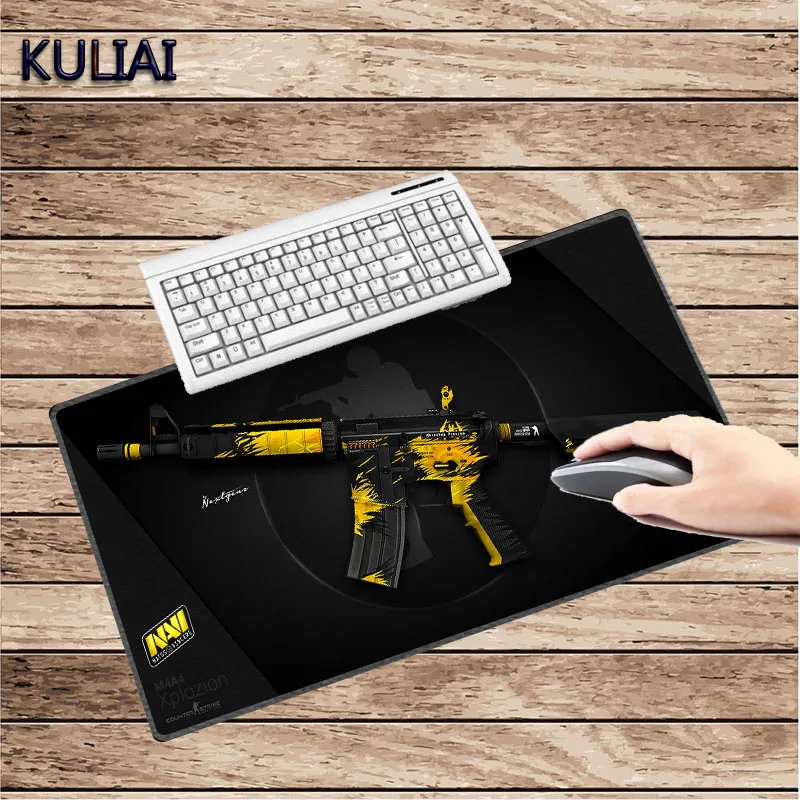 XGZ Cool Black Gamer Mouse Pad Desktop Keyboard Pad CS GO Gun Game Notebook 300X700X2MM for N7 Rainbow Six Siege Witcher Mats