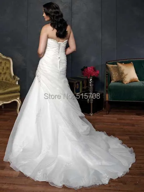 Vestidos de novia de Organza para embarazadas, vestidos de novia de talla grande con cuentas de corazón, tallas 2, 4, 6, 8, 10, 12, 14 y 16