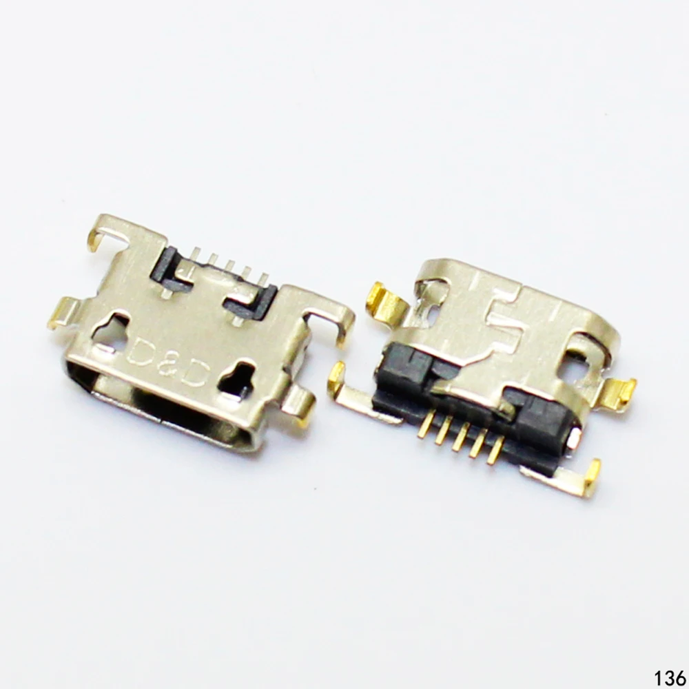 2pcs Micro USB jack Mini Charging socket connector For ZTE V815W For lenovo A798T A590 A808 A706T A670T S890 S820 S880 A710E,etc