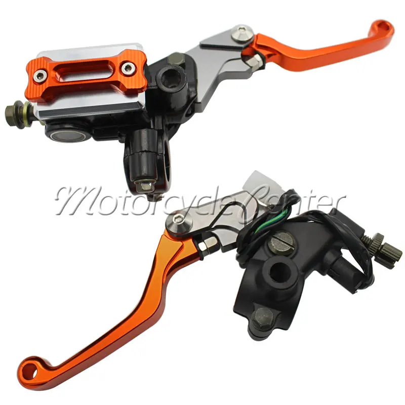 7/8" 22mm Brake Hydraulic Master Cylinder Kit Reservoir Levers For Suzuki RM 85 125 250 RMZ 450 DRZ 400R 400S SM DR250R 250SB