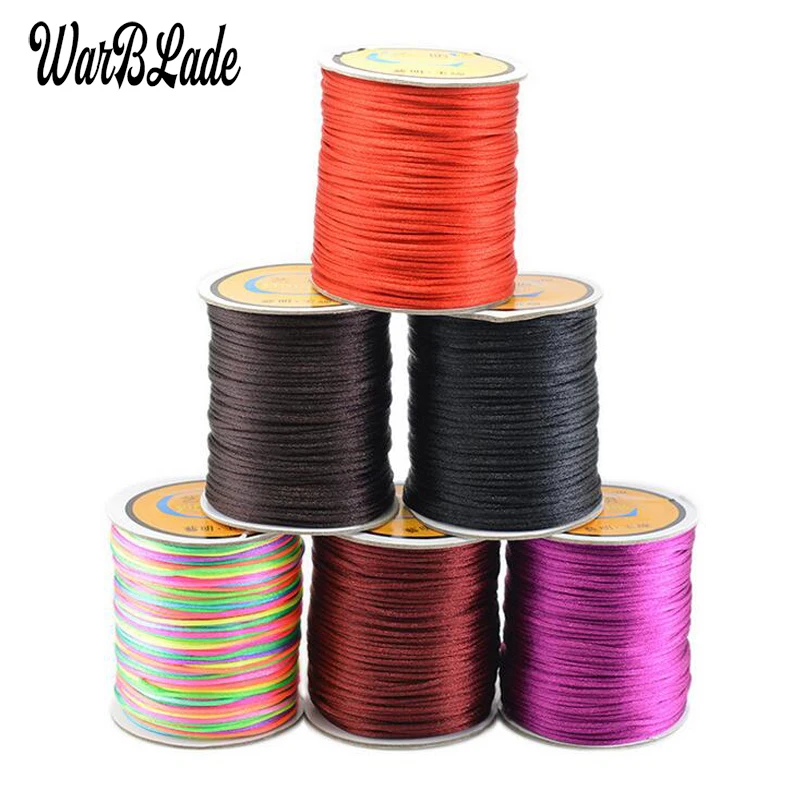 

110m 2mm Cotton Cord Nylon Thread Chinese Knot Macrame Cord Plastic String Strap DIY Rope Bead Necklace Bracelet Jewelry Making