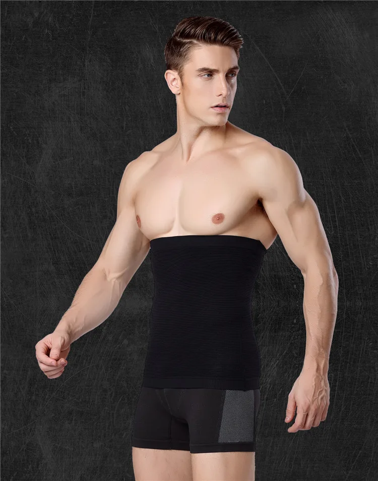 Men Waist Cincher Corsets Slimming Bodyshapers Belly Belt High Waist Tummy Trainer Control High Elastic Compression Underwear