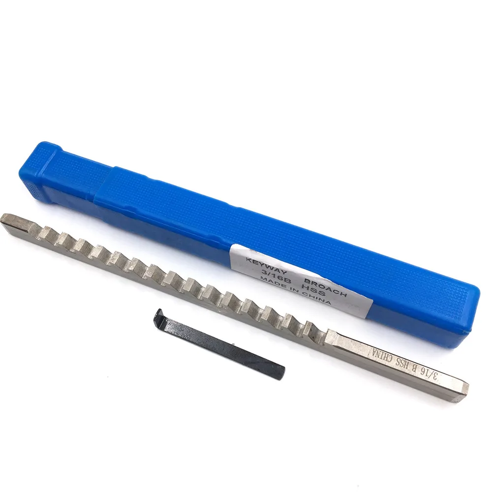 3/16 B Push-Type Keyway Broach with Shim Metric Size High Speed Steel for CNC Cutting Metalworking Tool