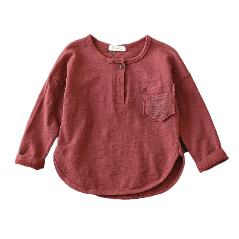 

2019 Spring Summer Cotton Soft Children T Shirt Long Sleeves Causal Kids T-Shirts Toddler Basic Breathable Shirts LZ290