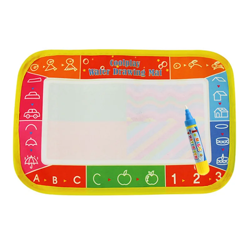 4 Types de tissu de dessin magique à l'eau avec stylo de peinture Doodle, tapis de peinture à l'eau pour enfants, jouet de dessin éducatif précoce