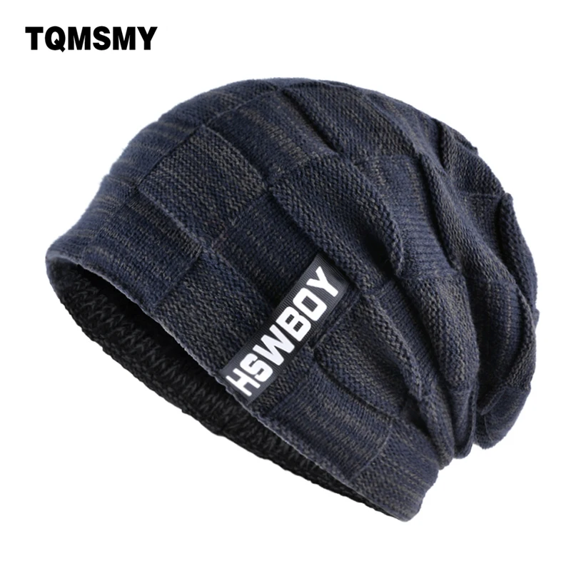 TQMSMY Brand bone men\'s Winter Hat knitted wool beanies men Hip-Hop capTurban Caps Skullies Balaclava Hats For women gorros