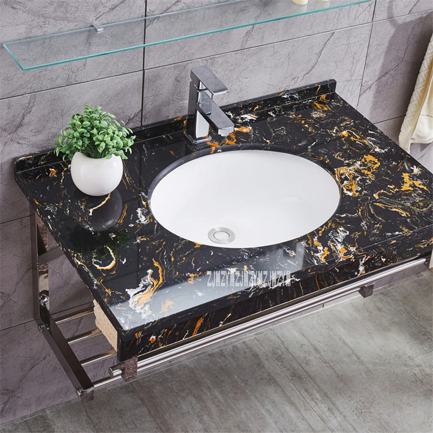 DLS001 Toilet Vanity Combo Mirror Cabinet Wall Mounted Type Cabinet Bathroom Cabinet Ceramics Basin Washroom Storage Cabinet