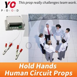 YOPOOD Human Circuit Prop Escape Room Hold Hands to Open 12V EM Lock Takagism Game hand in hand to unlock switch body bridge