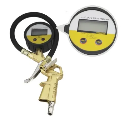 digital tire pressure gauge tyre pressure monitor with tire exhaustion outgassing valve and air entrainment valve