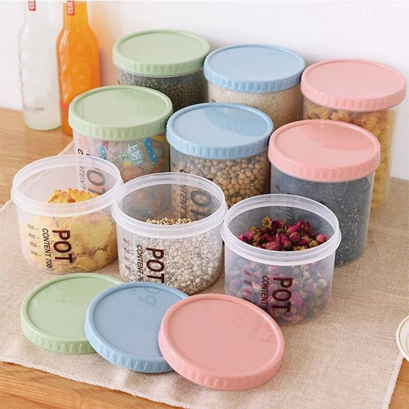 

Plastic Food Storage Tank Whole Grains Sealed Box Kitchen Tool Spice Organizer Home Storage Bottles