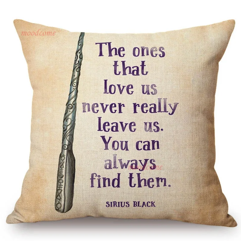 Vintage Fairy Tales Quotes Letter Print Home Decoration Sofa Throw Pillow Case Retro Kraft Paper Style Linen Cushion Cover Case