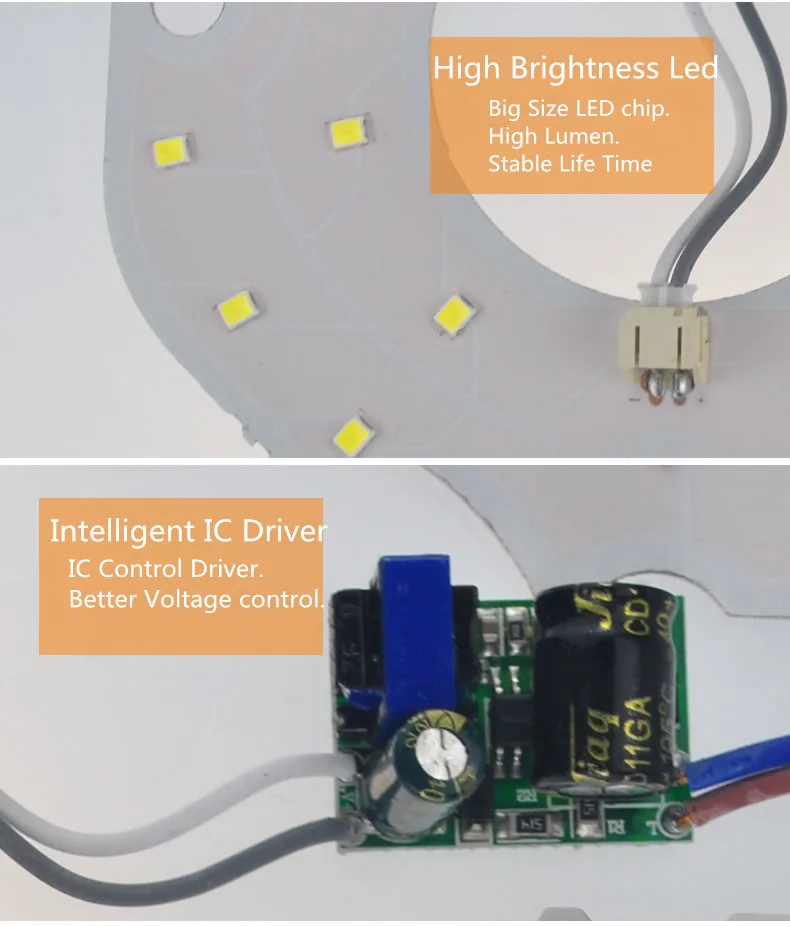 LED Light Board 110 220v LED Lamp Board LEDs Celling Lamp 5730SMD 12W/18W/24W/36W High Bright White Octopus Round Kitchen