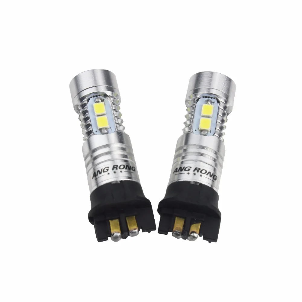 Angrong 2X PW24W 10W 2835 LED Nhan Ban Ngày Đèn DRL Trắng Cho VW (CA211x2)