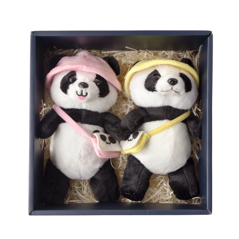 

Cute Cartoon Stuffed Animal Plush Panda Toy Lover Panda Doll China National Treasure Simulated Animal Refined Gift for Baby Girl