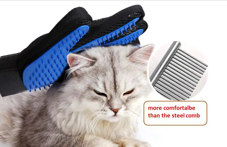 Nicrew Hackle For Comb Grooming Cleaning Supply Deshedding Glove For Cat Dogs Bath Hair Removal Brush Glove For Animal