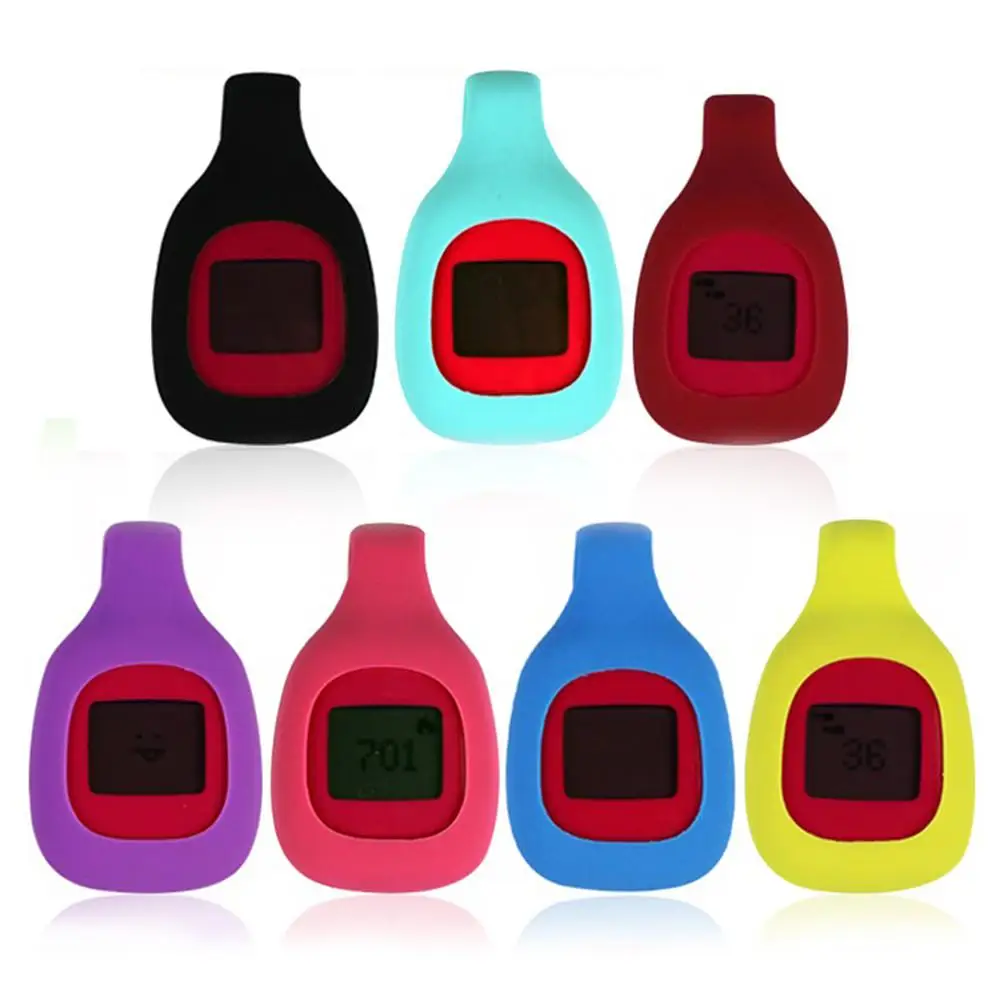 New Sport Colorful Replacement Silicon Rubber Clip Case Cover Holder Pouch for Fitbit Zip Activity Tracker Free Shipping