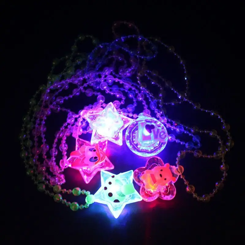 1PC Luminous Necklace New Children's Toys Brinquedos Flash Gifts LED Cartoon Lights Glow In The Dark Toys For Childs Kids Play