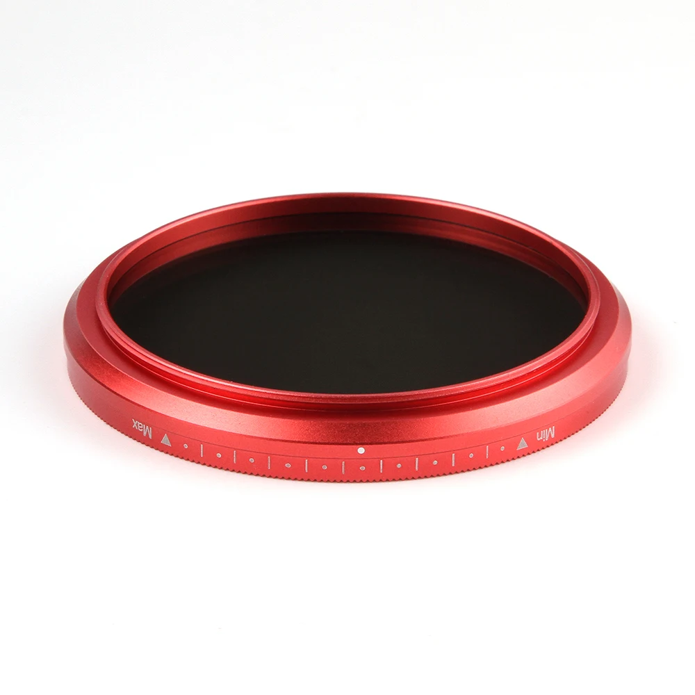 FOTGA 58mm Slim Fader ND(W) Filter Variable Adjustable ND2 ND8 to ND400 Red Ring