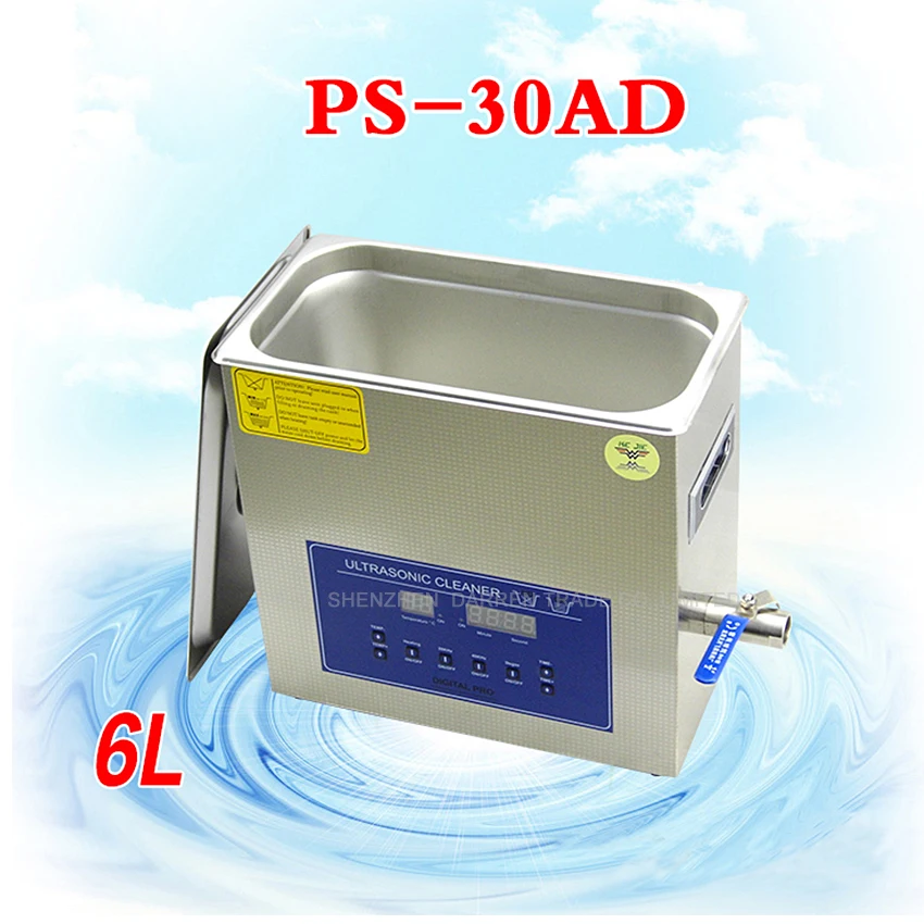 1PC New Ultrasonic cleaner Dual-band dual power PS-30AD electronic products 28 / 40KHz/ 99 minutes timer / 180W / 6L