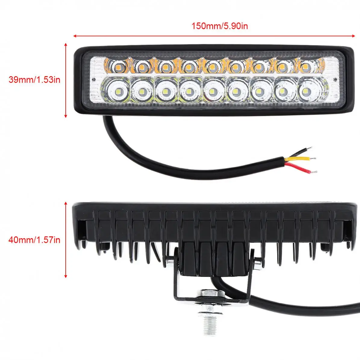 Ultra Bright 6 Inch 54W Car LED Work Light Bar Waterproof Fog Lamp for Driving Offroad Boat Car Tractor Truck 4x4 SUV