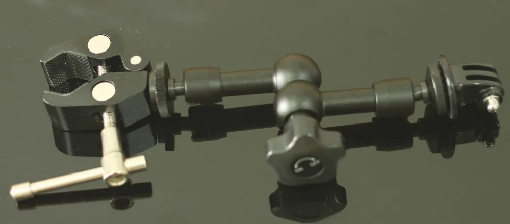 ذراع سحري مع مشبك فائق ، 7 بوصات ، مع محول تركيب لكاميرا GoPro HD Hero Hero2