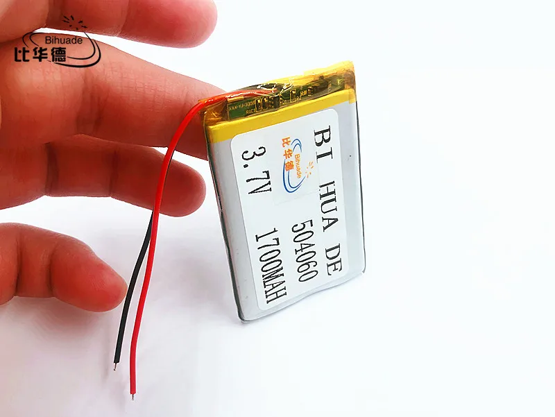 Li-Po 3.7V,1700mAH,504060 polymer lithium ion / Li-ion battery for GPS,mp3,mp4,mp5,dvd,,model toy mobile bluetoo