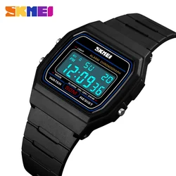 SKMEI-relojes deportivos para hombre y mujer, pulsera Digital LED electrónica, resistente al agua hasta 50M, con alarma y cronógrafo, marca de lujo