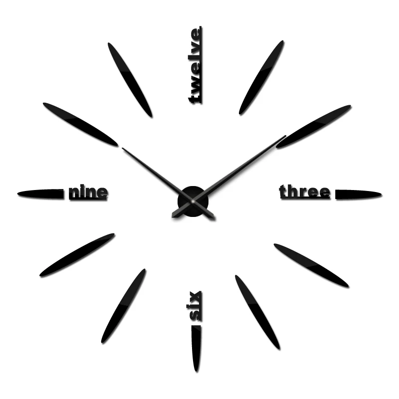 new wall clock watch clocks Circular relojde pared home decoration acrylic special sticker Living Room single face Needle